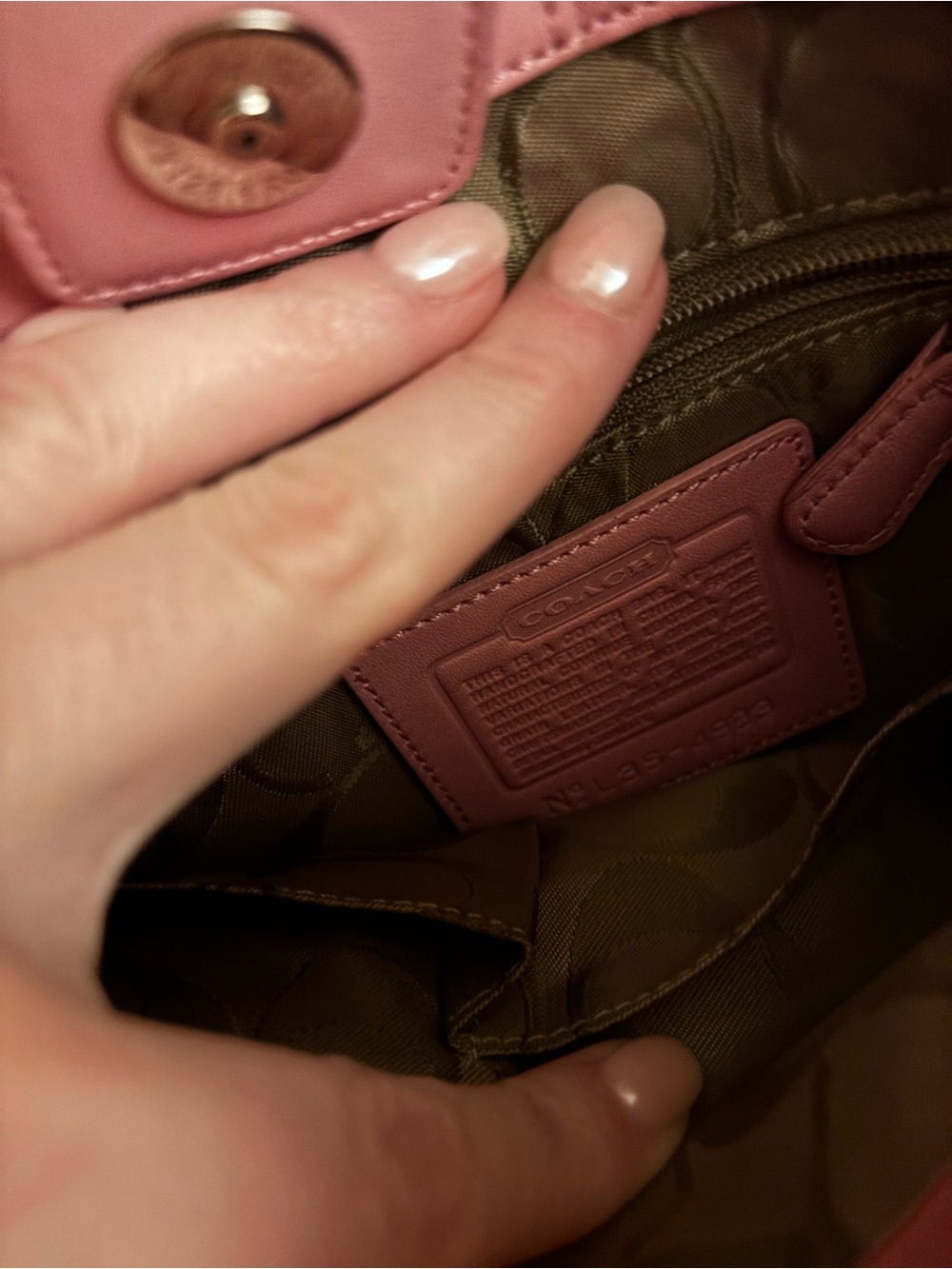 Coach Pink Leather Shoulder Hobo - Picture 3 of 4